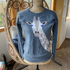 Aqua/Bloomingdales Cashmere Giraffe Sweater